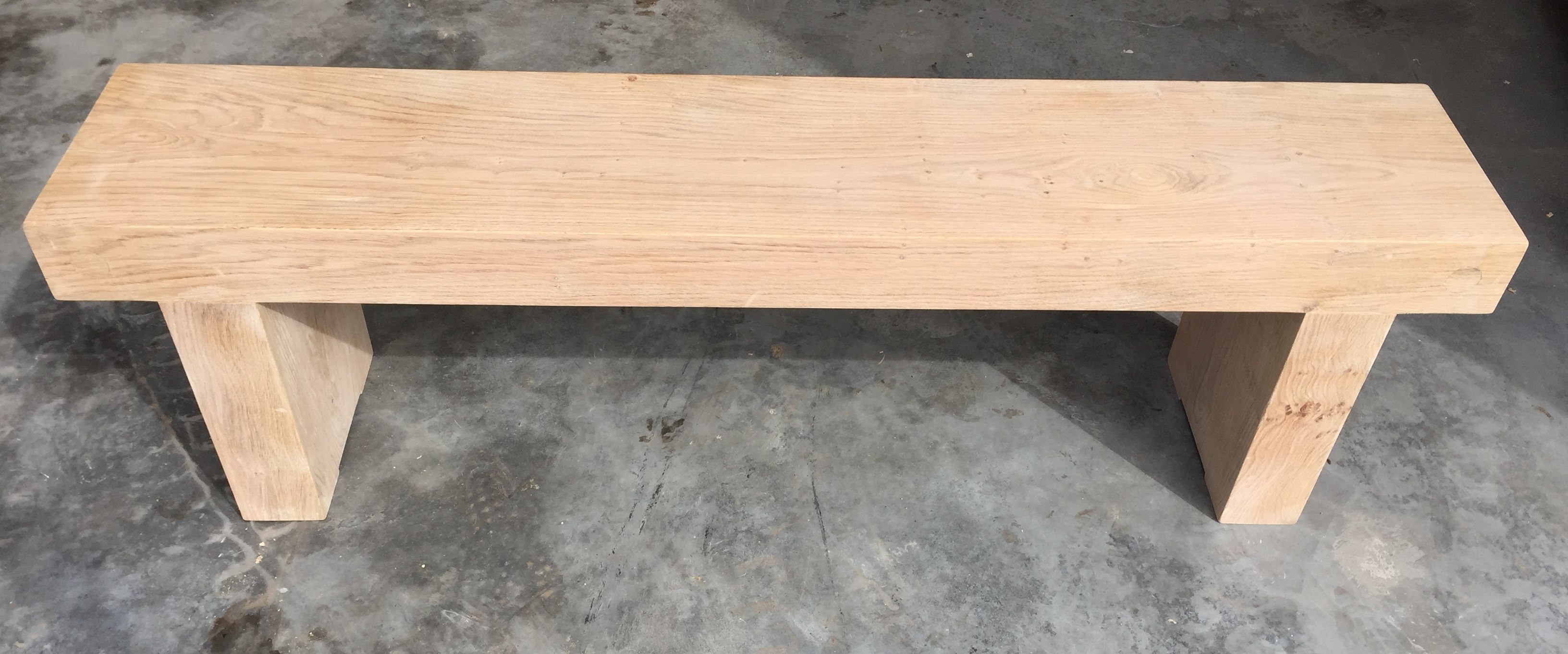 Banc bois chêne classique - Créations Bois Darrieumerlou